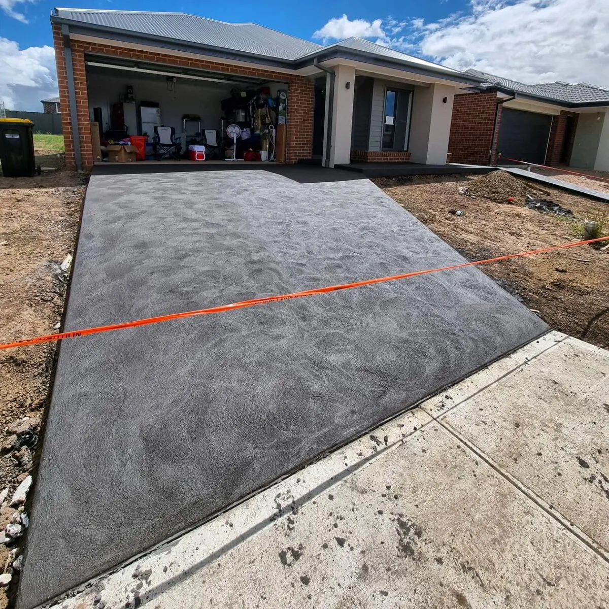 Coloured concrete alfresco — Strathmore