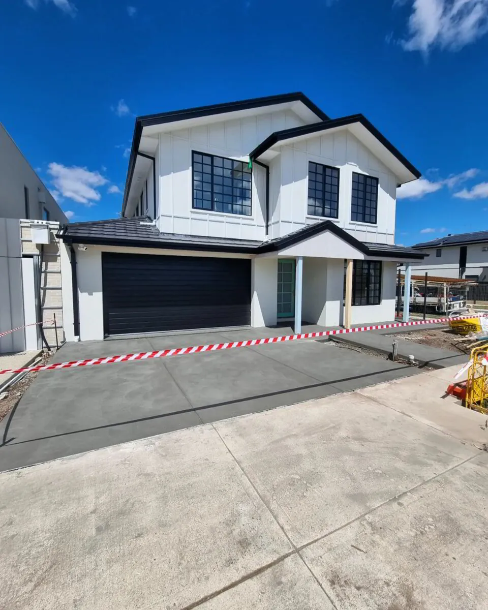 Stencil concrete entry — Moonee Ponds