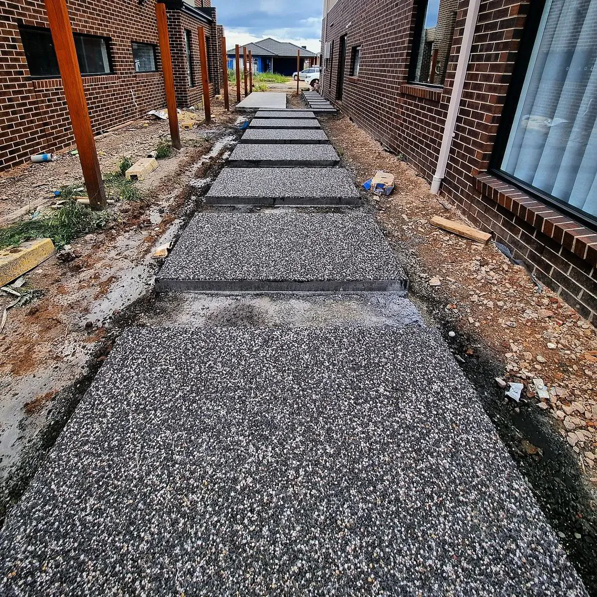 Broom finish driveway — Glenroy