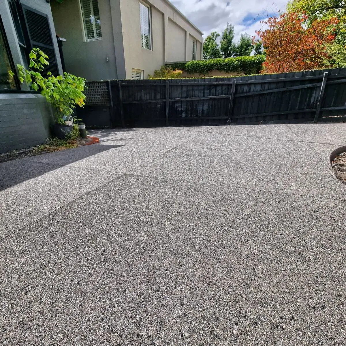 Exposed aggregate patio — Essendon North