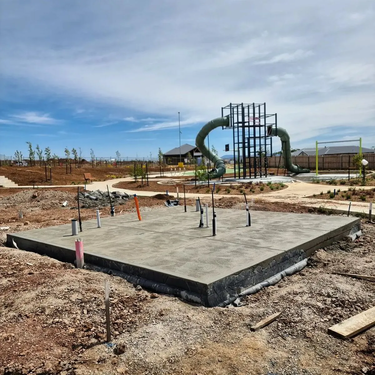 Pool surround paving — Strathmore
