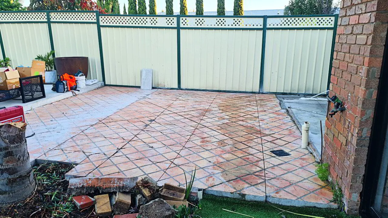 Concrete apron & drainage — Sunshine